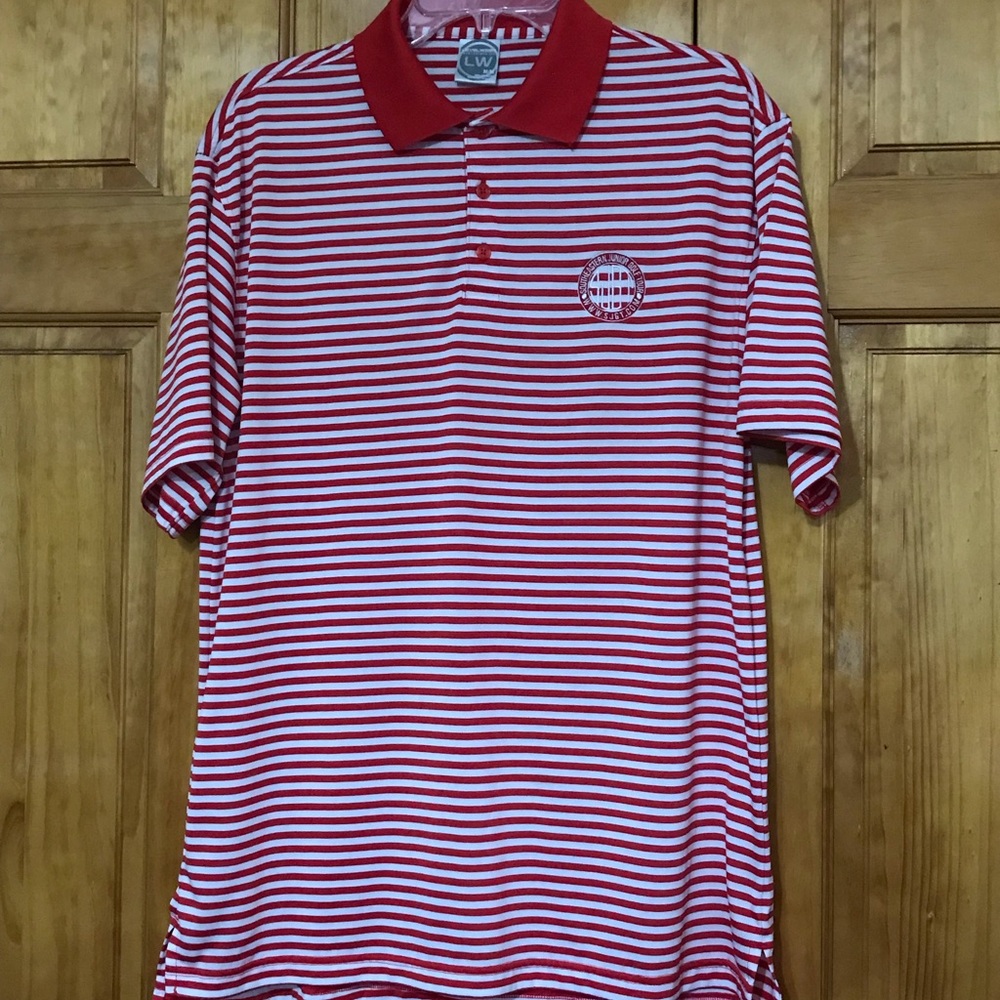 Red & White Stripe Levelwear Southeastern Junior Golf Tour Polo Shirt
Medium